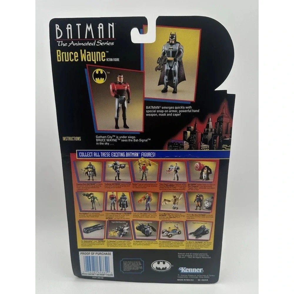 1992 KENNER BATMAN THE ANIMATED SERIES BRUCE WAYNE SNAP-ON ARMOR FIGURE NEW